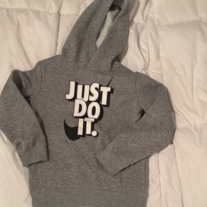 Nike Kids Gray 'Just Do It' Hoodie